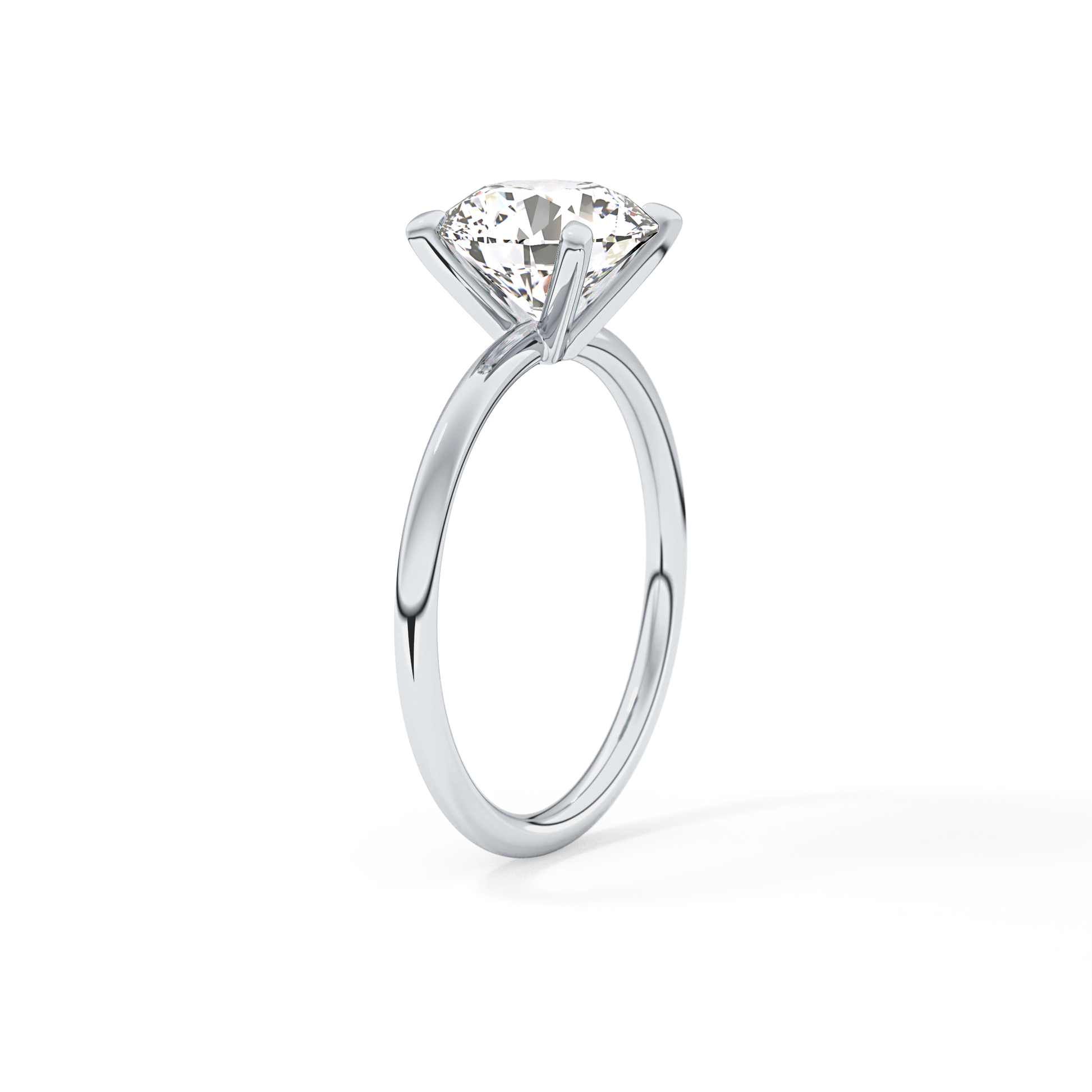 Round Solitaire Lab Grown Diamond Engagement Ring