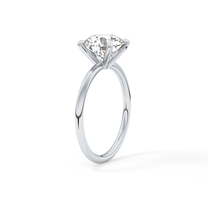 Round Solitaire Lab Grown Diamond Engagement Ring