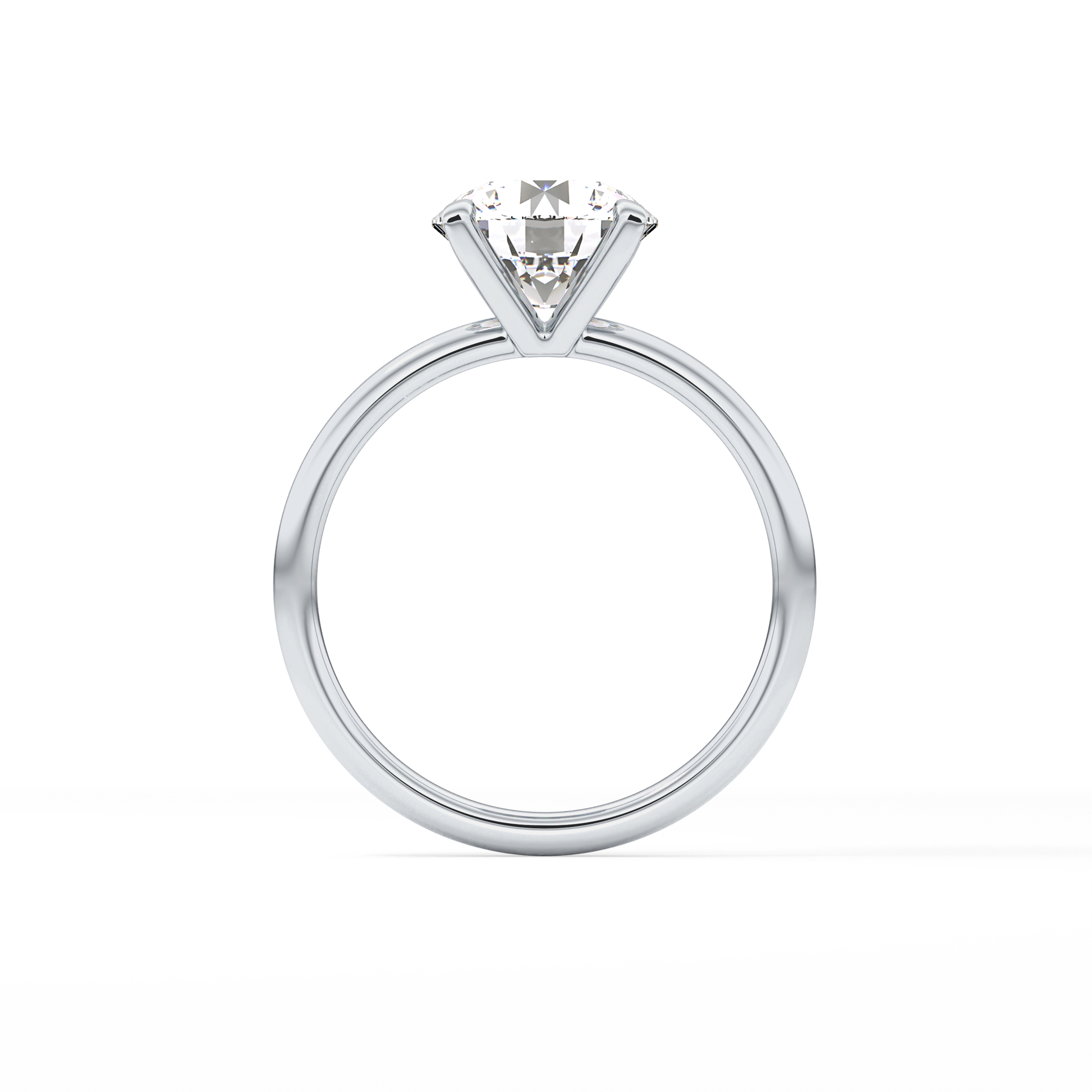 Round Solitaire Lab Grown Diamond Engagement Ring