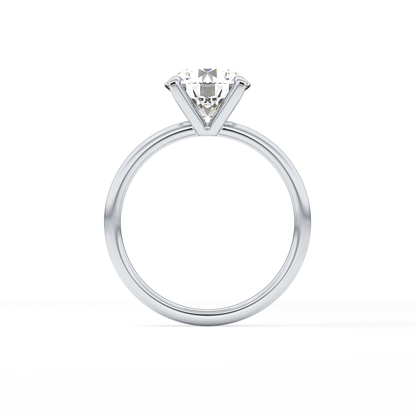 Round Solitaire Lab Grown Diamond Engagement Ring