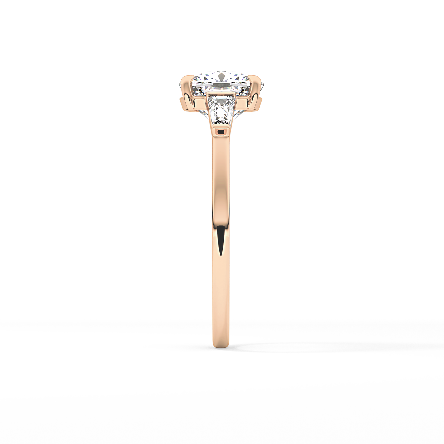 Cushion Three Stone Lab Grown Diamond Engagement Ring