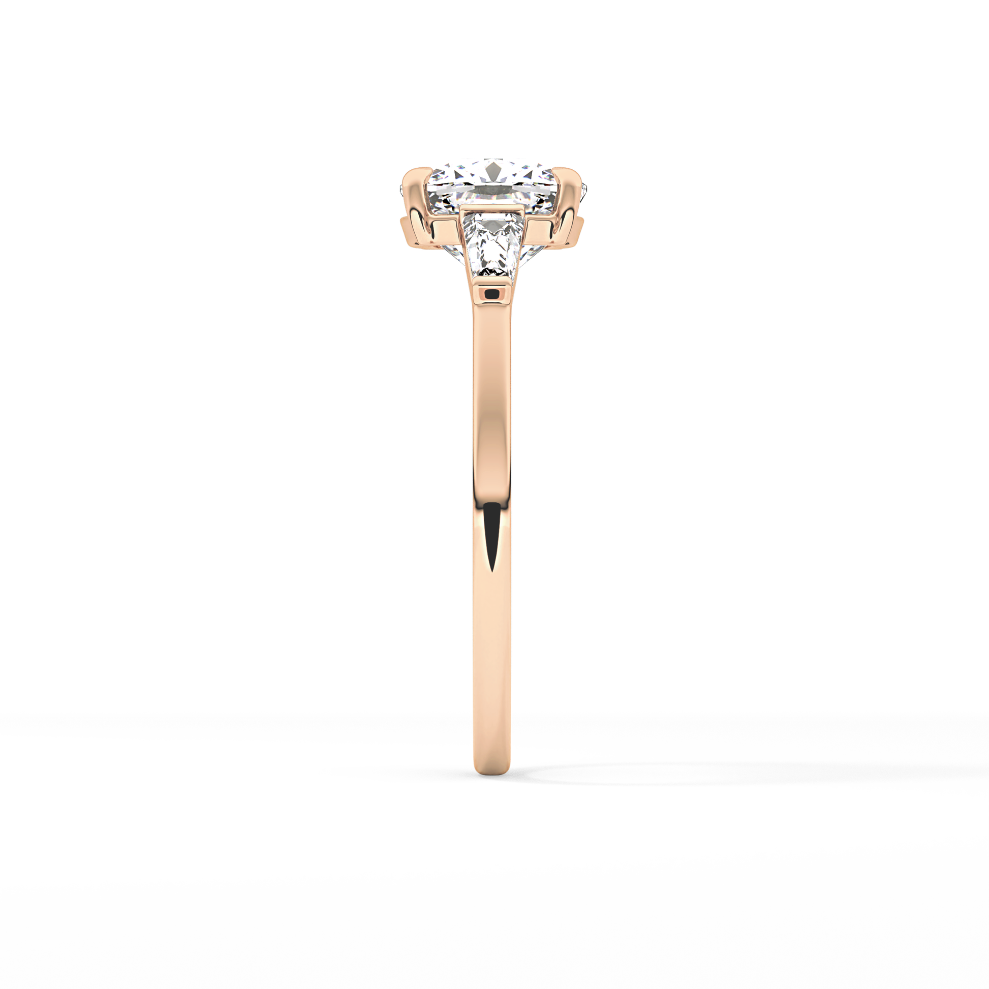 Cushion Three Stone Lab Grown Diamond Engagement Ring