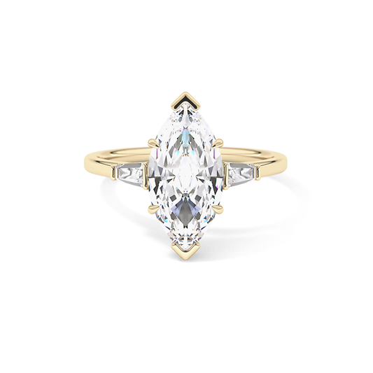Marquise Three Stone Lab Grown Diamond Engagement Ring