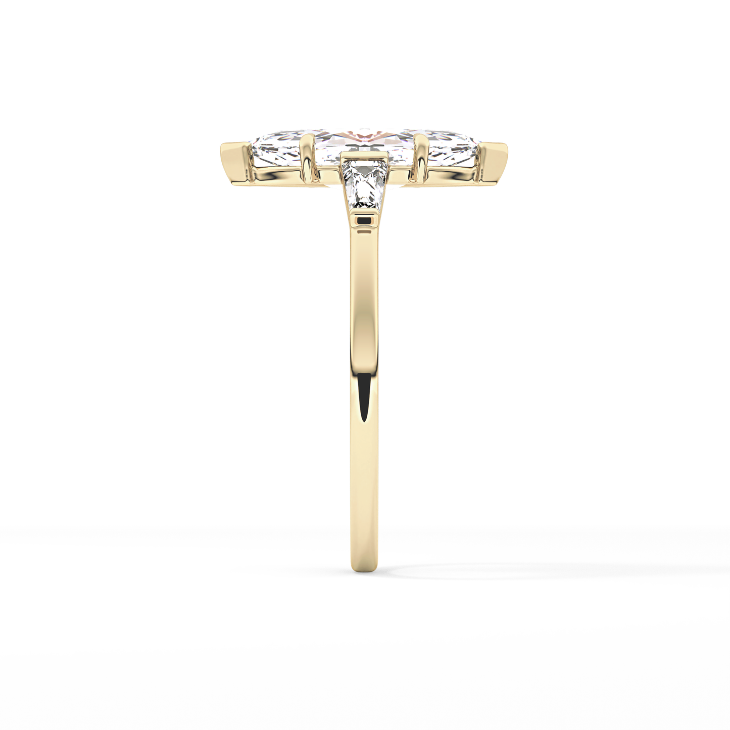 Marquise Three Stone Lab Grown Diamond Engagement Ring