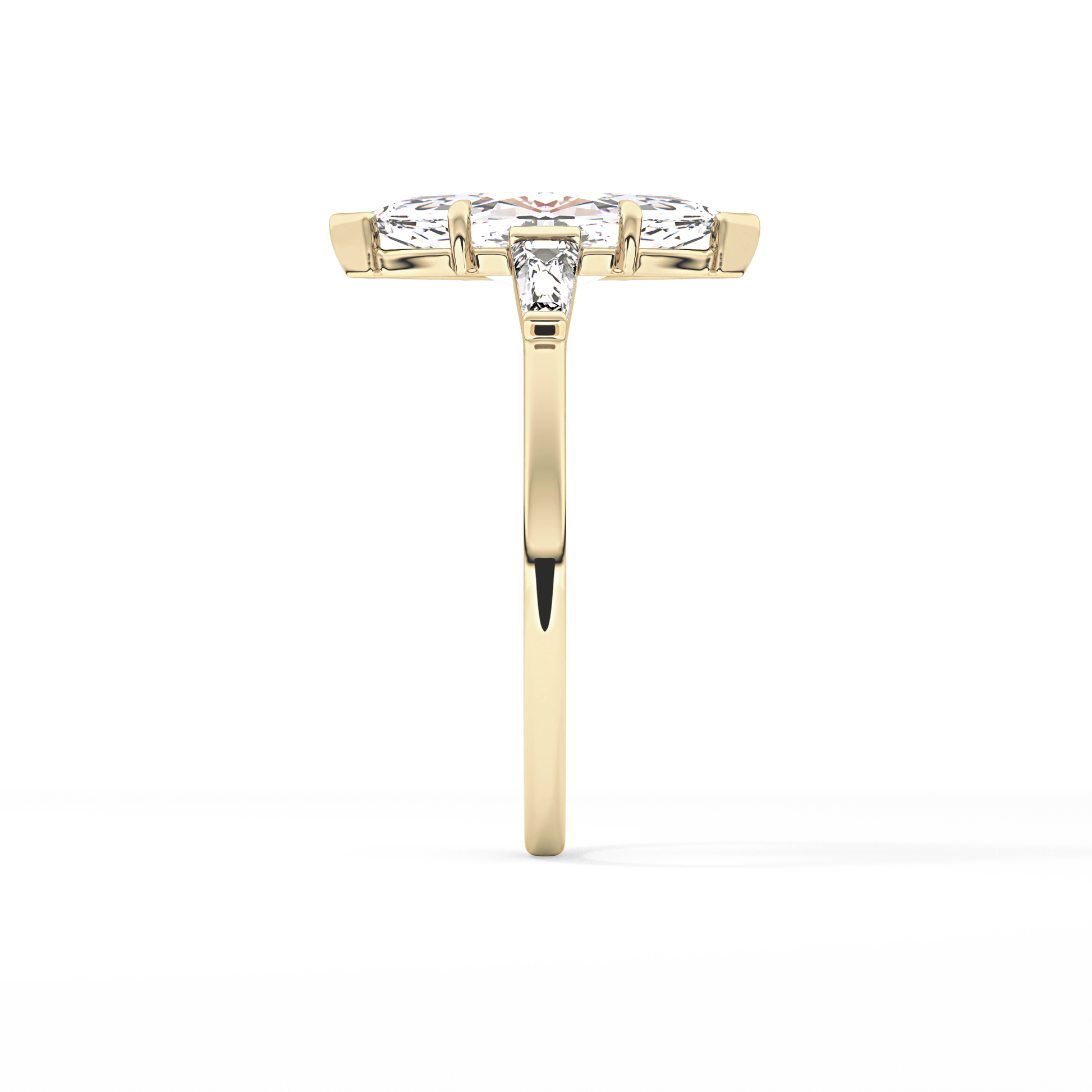 Marquise Three Stone Lab Grown Diamond Engagement Ring