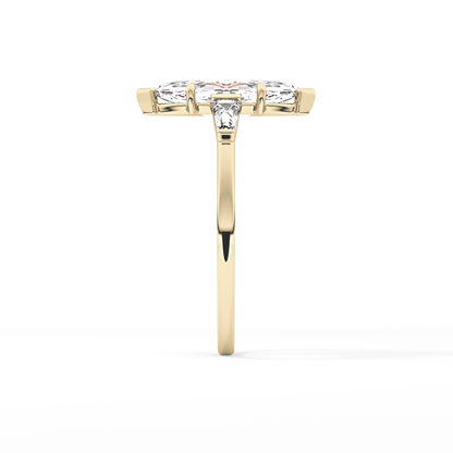 Marquise Three Stone Lab Grown Diamond Engagement Ring
