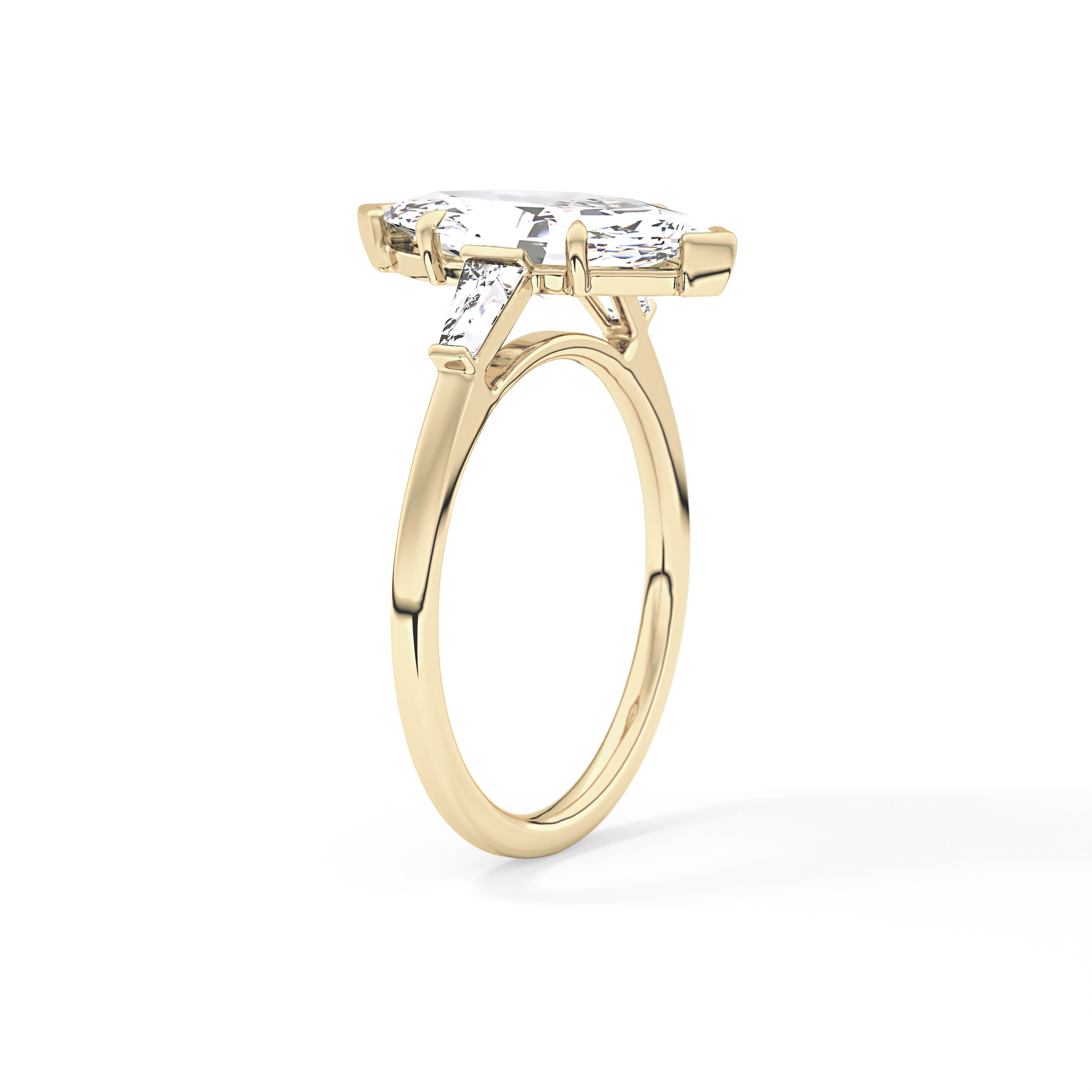 Marquise Three Stone Lab Grown Diamond Engagement Ring