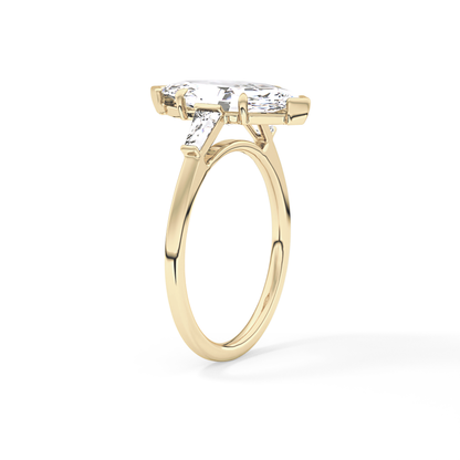 Marquise Three Stone Lab Grown Diamond Engagement Ring