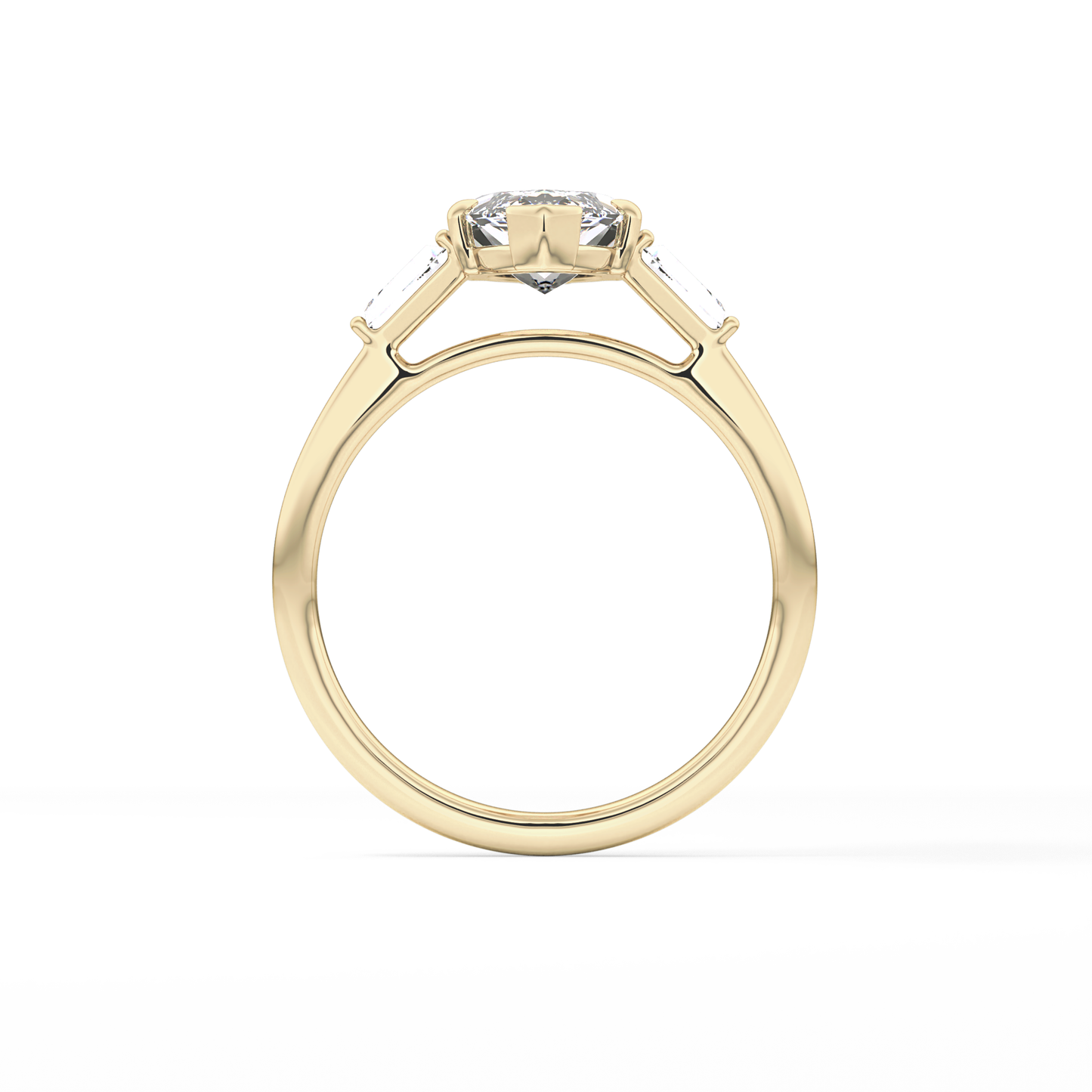 Marquise Three Stone Lab Grown Diamond Engagement Ring