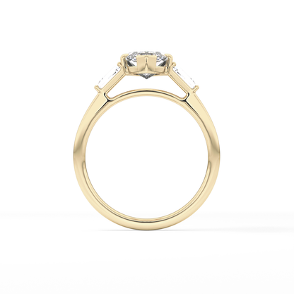 Marquise Three Stone Lab Grown Diamond Engagement Ring