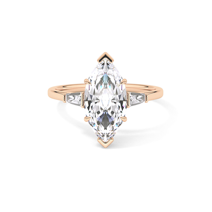 Marquise Three Stone Lab Grown Diamond Engagement Ring
