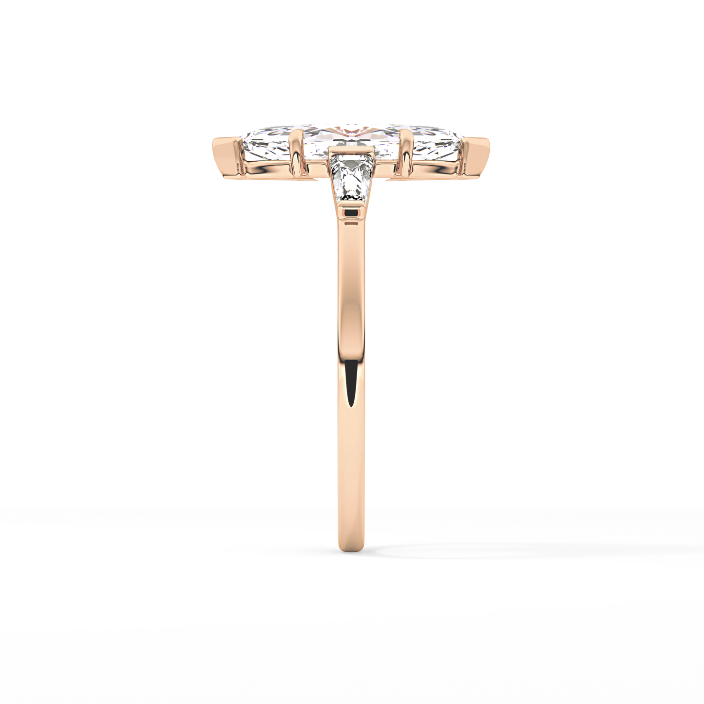 Marquise Three Stone Lab Grown Diamond Engagement Ring