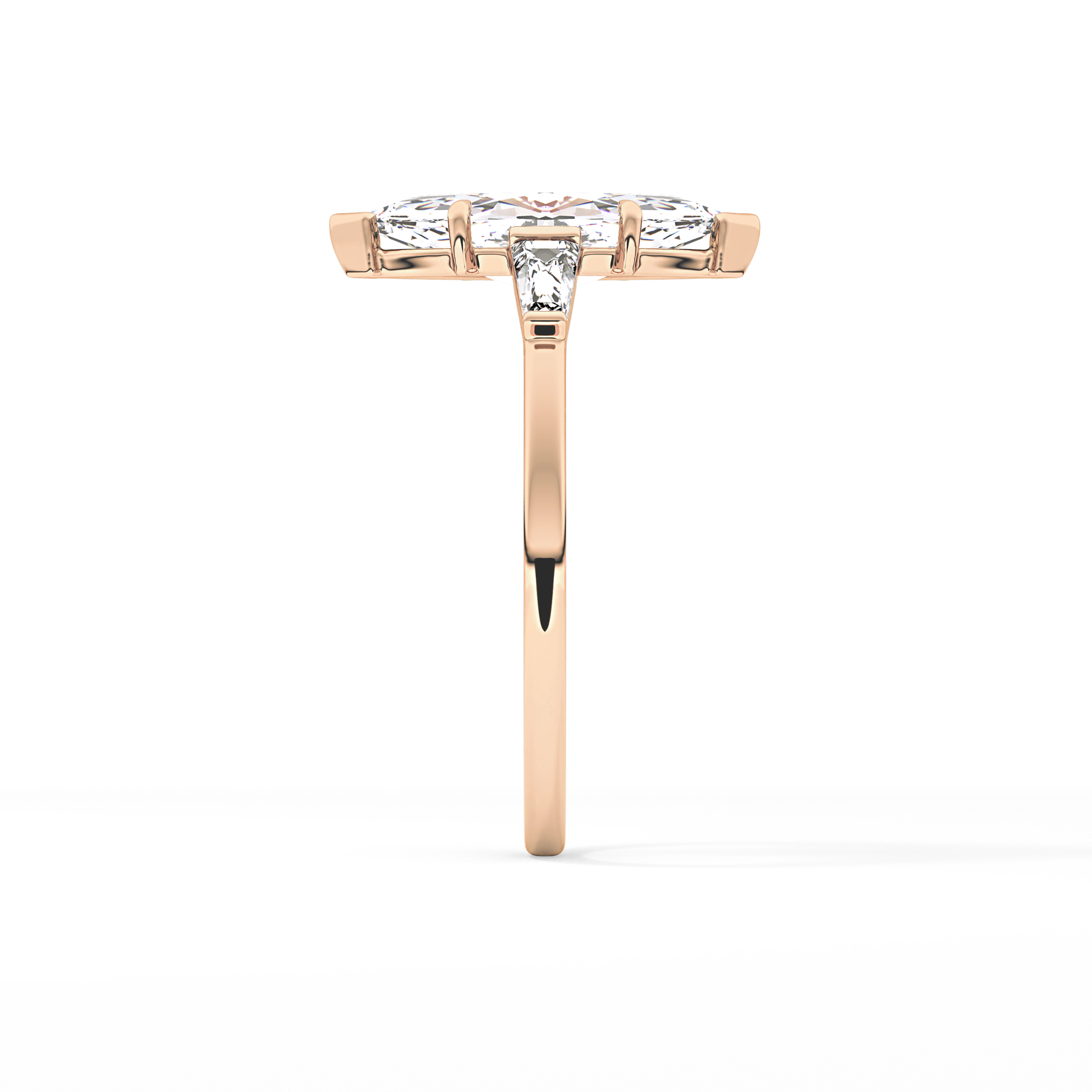 Marquise Three Stone Lab Grown Diamond Engagement Ring