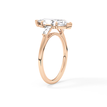 Marquise Three Stone Lab Grown Diamond Engagement Ring