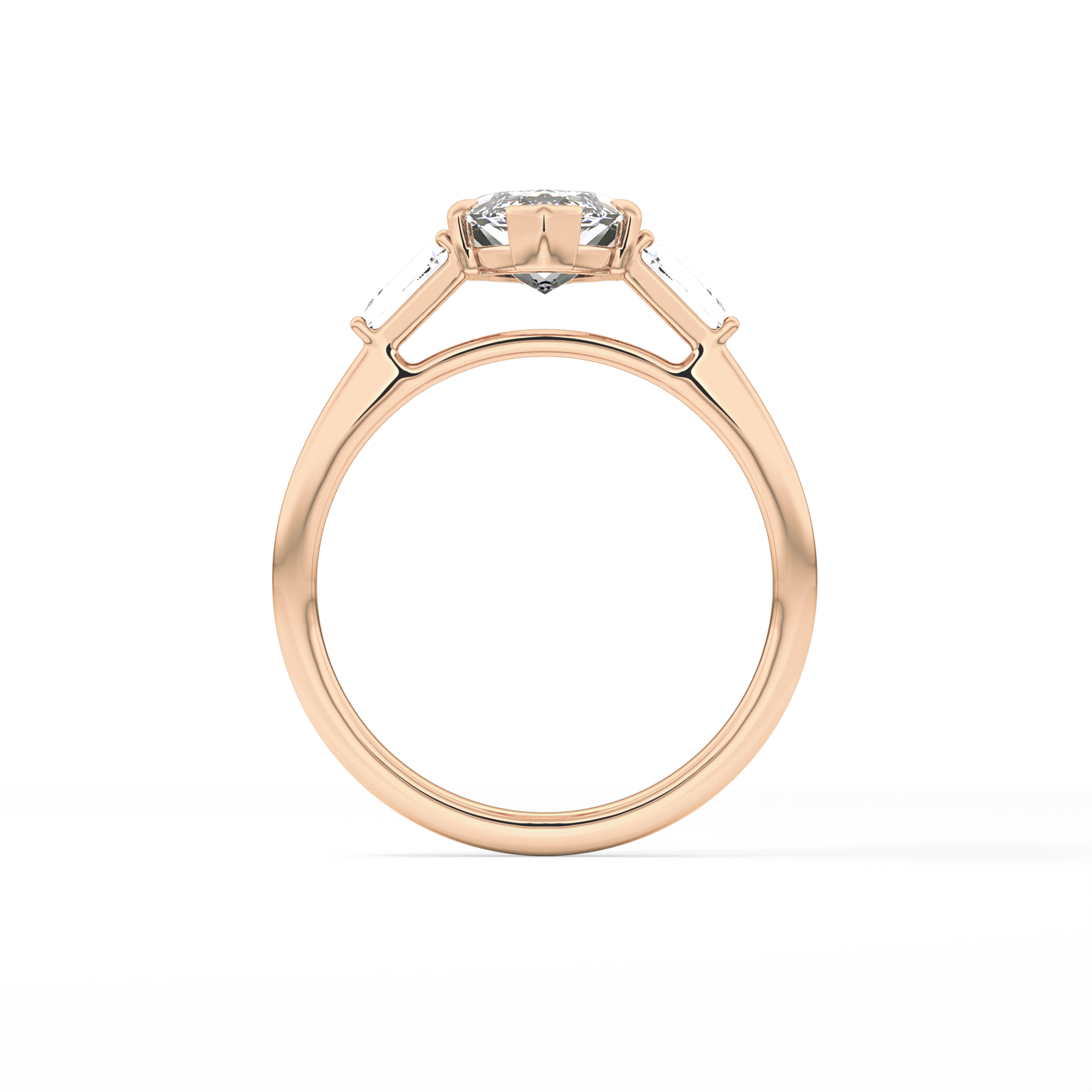 Marquise Three Stone Lab Grown Diamond Engagement Ring