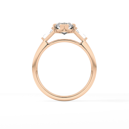 Marquise Three Stone Lab Grown Diamond Engagement Ring