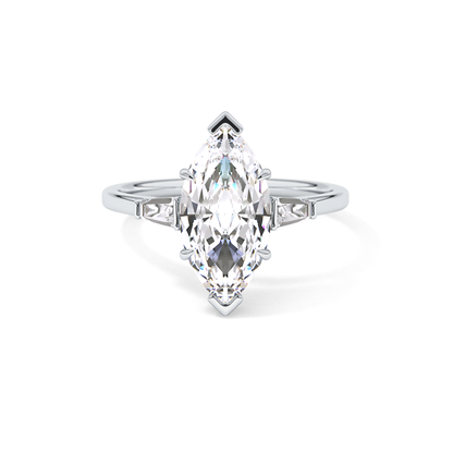 Marquise Three Stone Lab Grown Diamond Engagement Ring