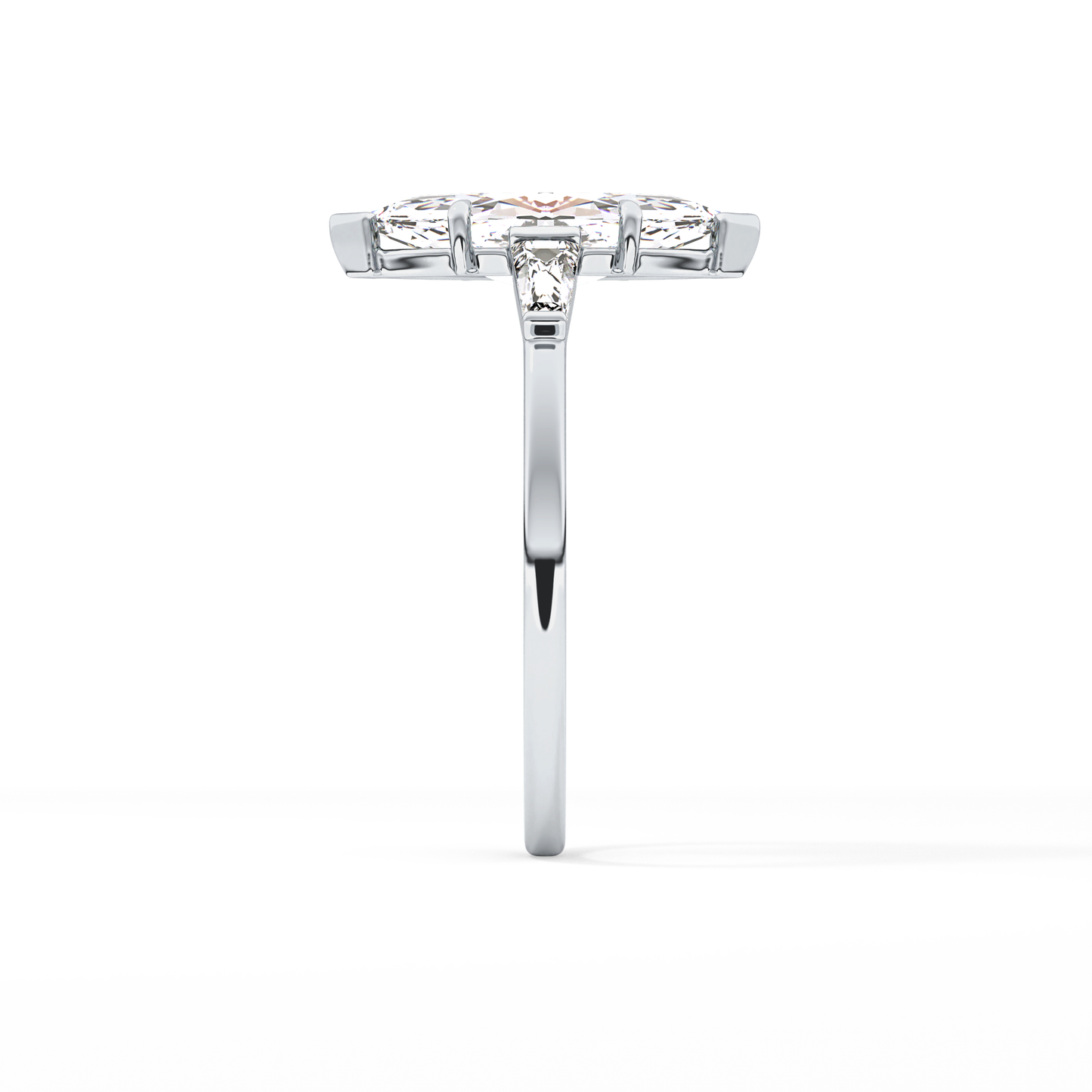 Marquise Three Stone Lab Grown Diamond Engagement Ring