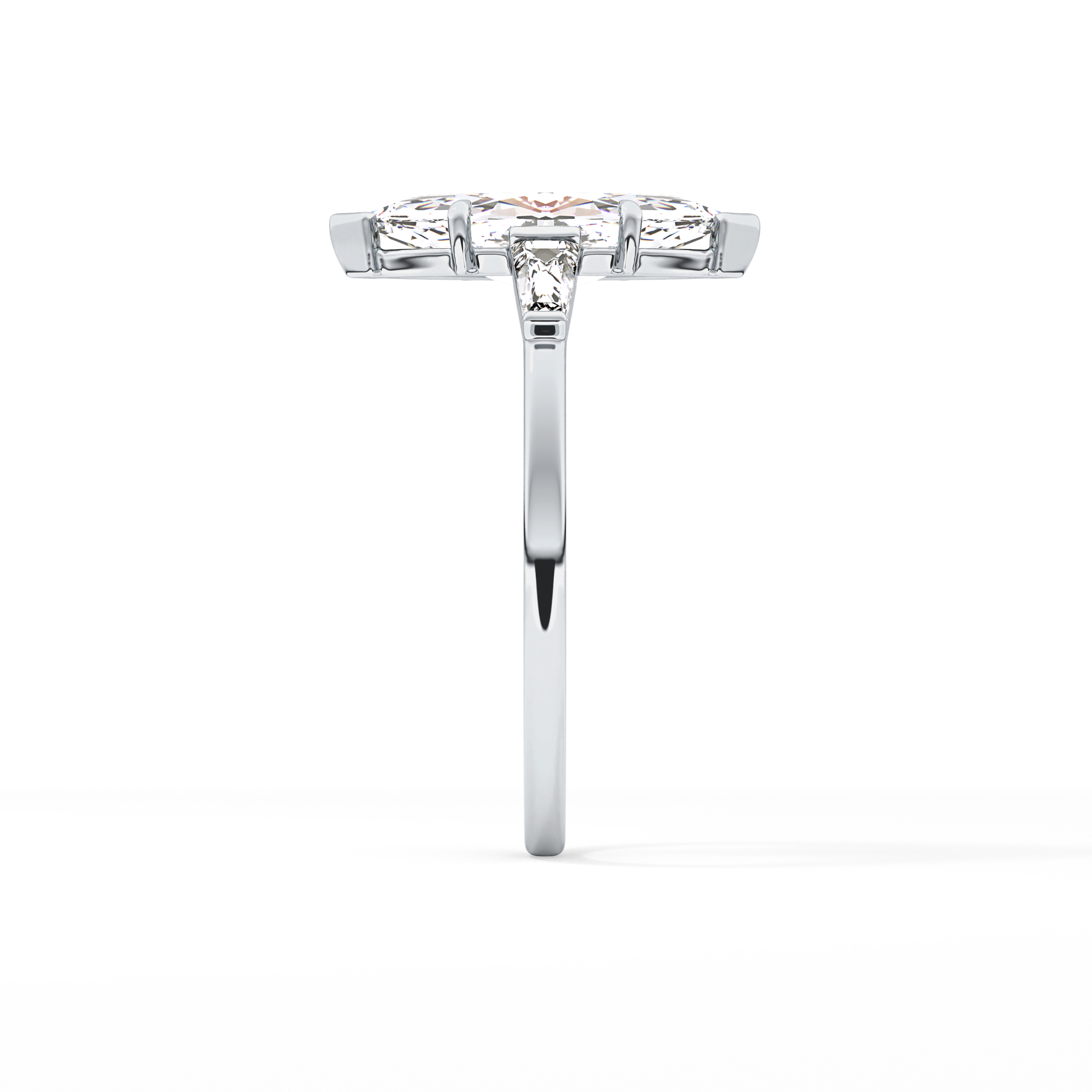 Marquise Three Stone Lab Grown Diamond Engagement Ring