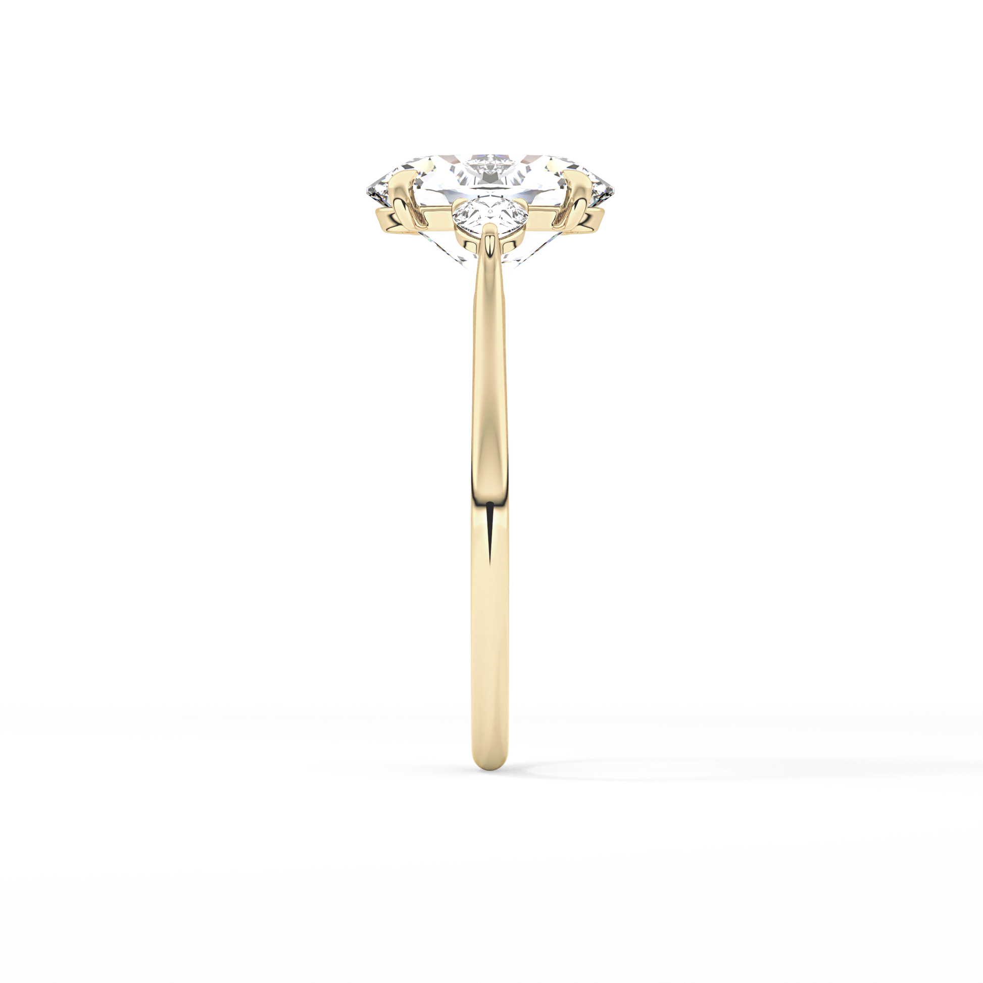 Oval Three Stone Lab Grown Diamond Engagement Ring