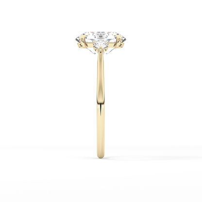 Oval Three Stone Lab Grown Diamond Engagement Ring