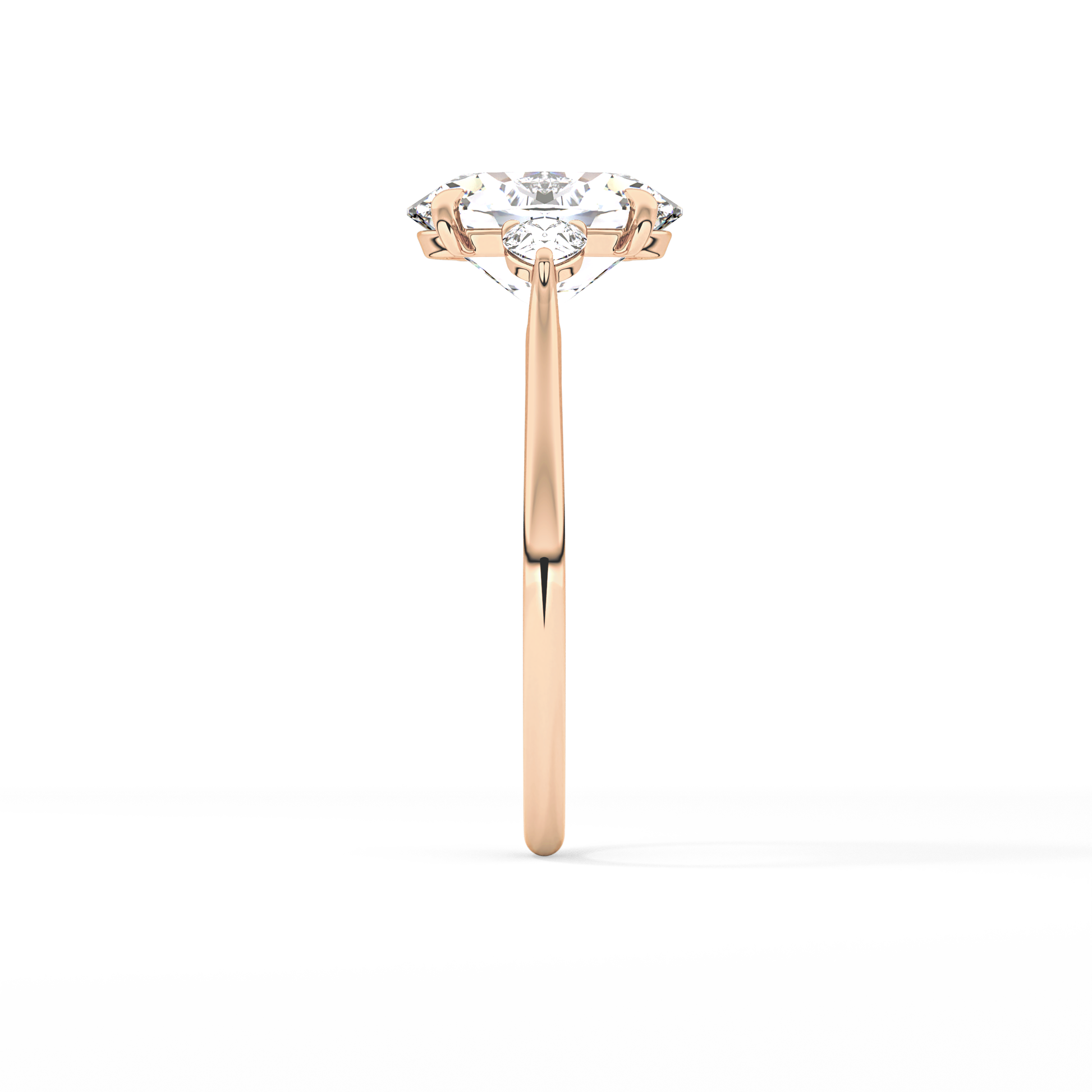 Oval Three Stone Lab Grown Diamond Engagement Ring