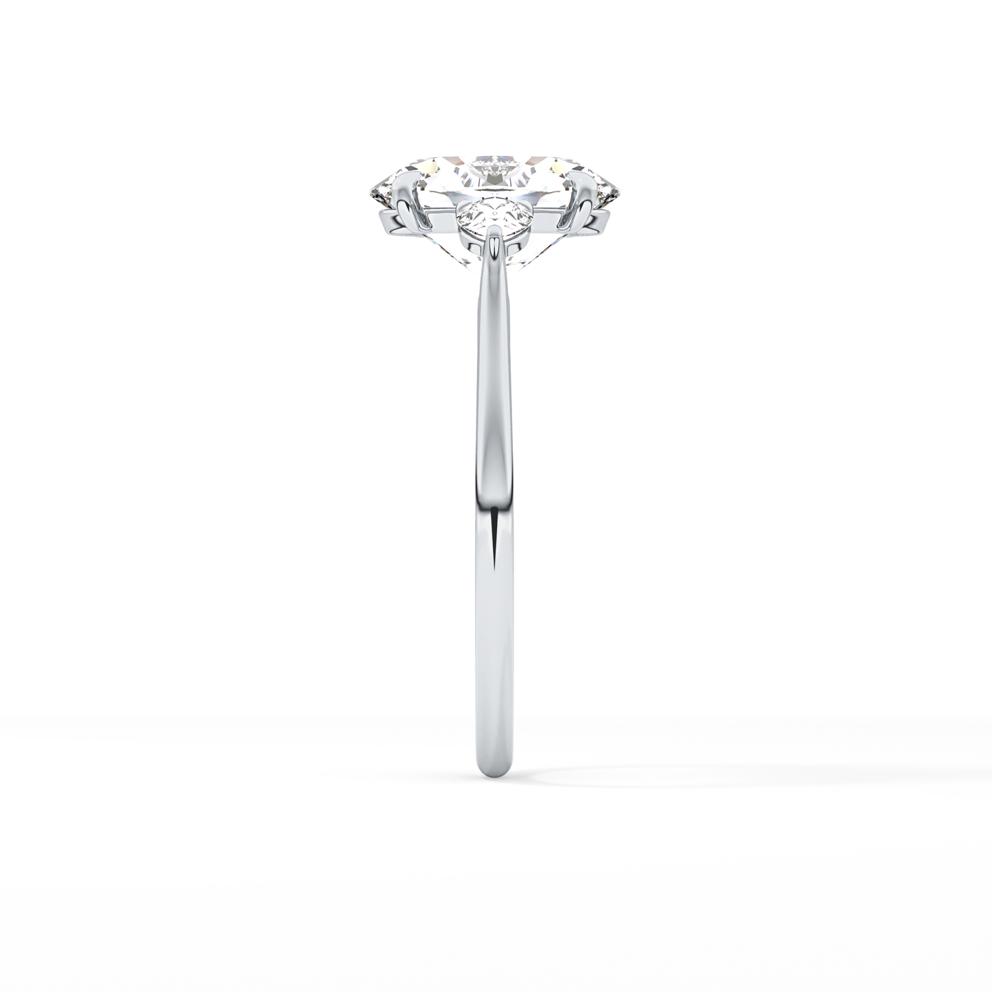 Oval Three Stone Lab Grown Diamond Engagement Ring