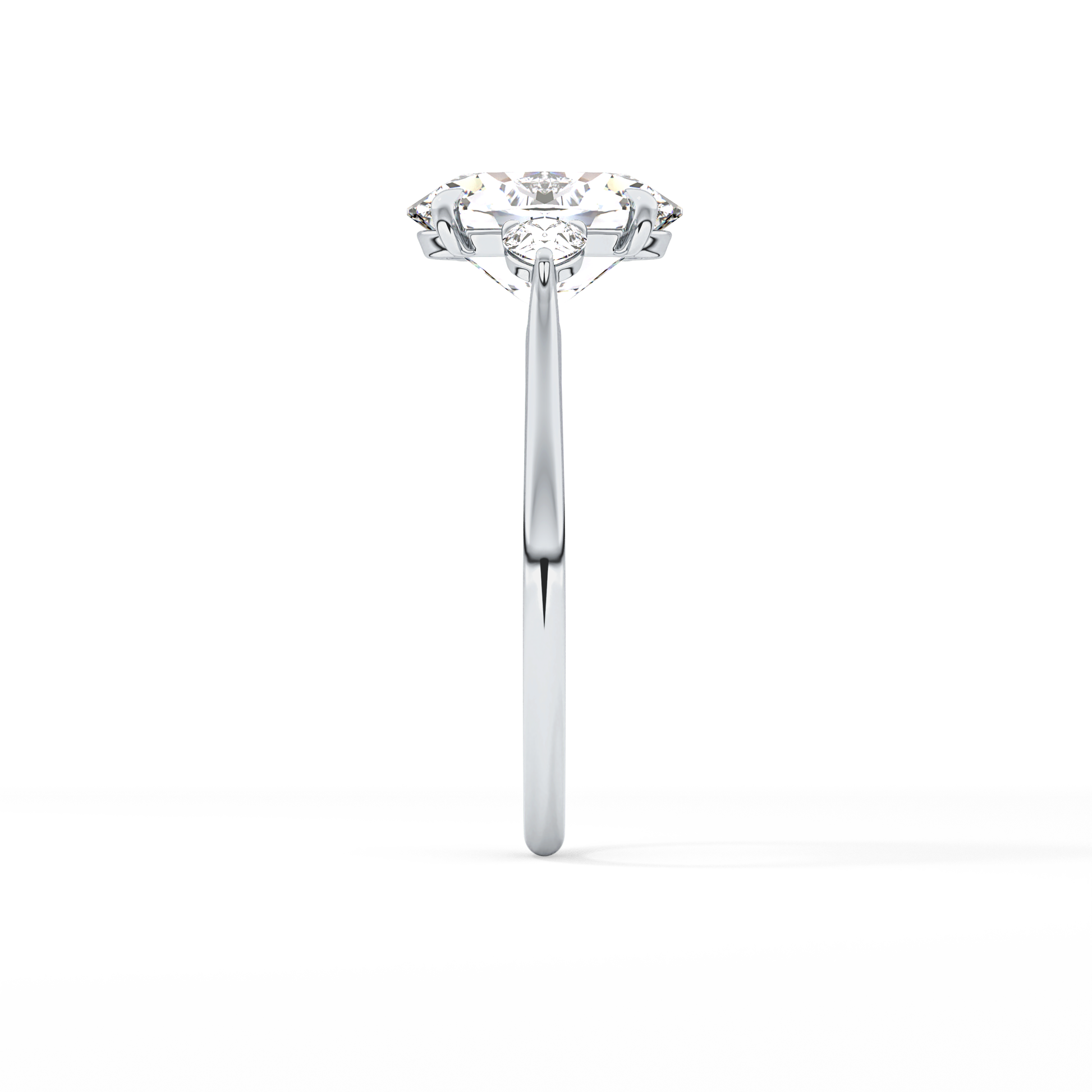 Oval Three Stone Lab Grown Diamond Engagement Ring