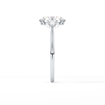 Oval Three Stone Lab Grown Diamond Engagement Ring