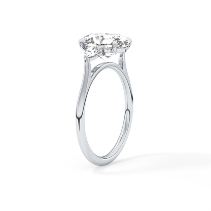 Oval Three Stone Lab Grown Diamond Engagement Ring