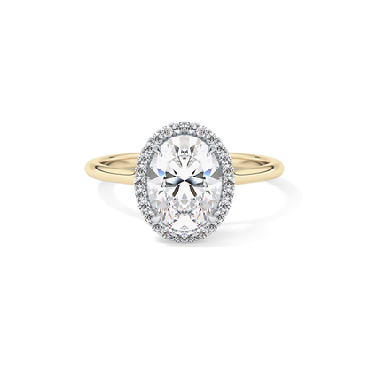 Oval Halo Lab Grown Diamond Engagement Ring