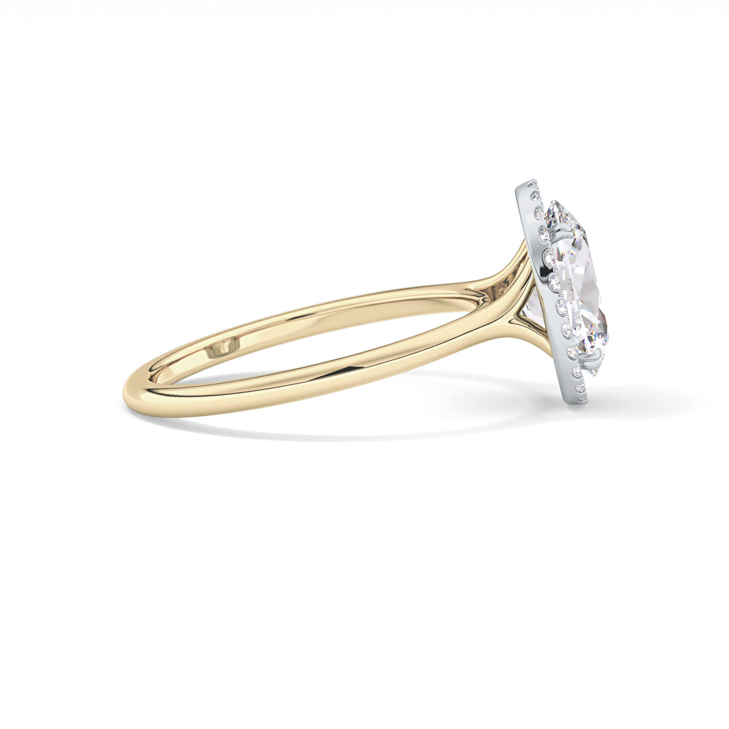 Oval Halo Lab Grown Diamond Engagement Ring