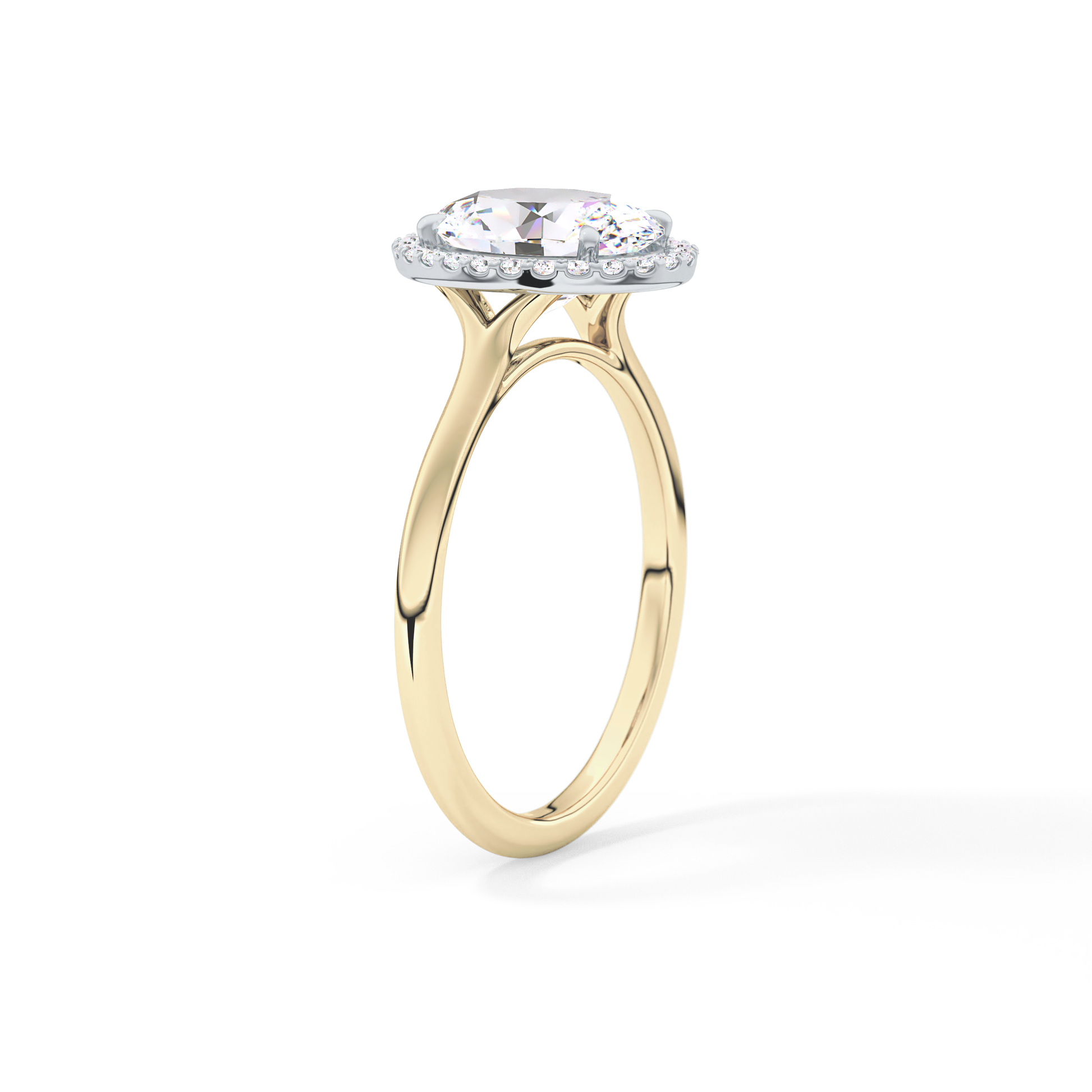 Oval Halo Lab Grown Diamond Engagement Ring