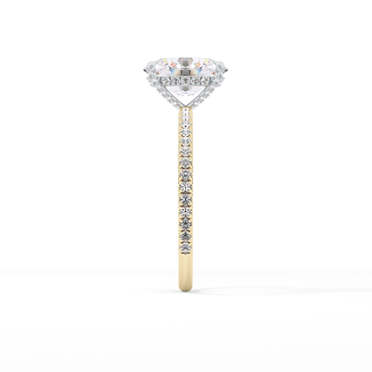 Oval Pave & Hidden Halo Lab Grown Diamond Engagement Ring