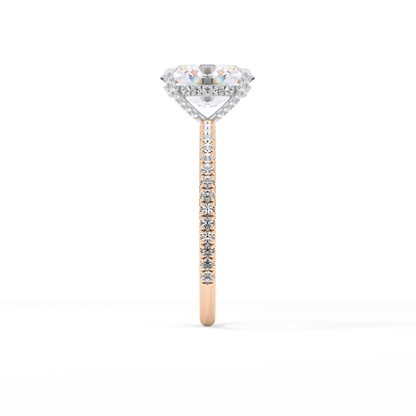 Oval Pave & Hidden Halo Lab Grown Diamond Engagement Ring