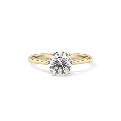 Round Shaped Solitaire Lab Grown Diamond Engagement Ring