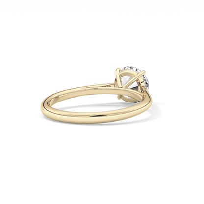 Round Shaped Solitaire Lab Grown Diamond Engagement Ring
