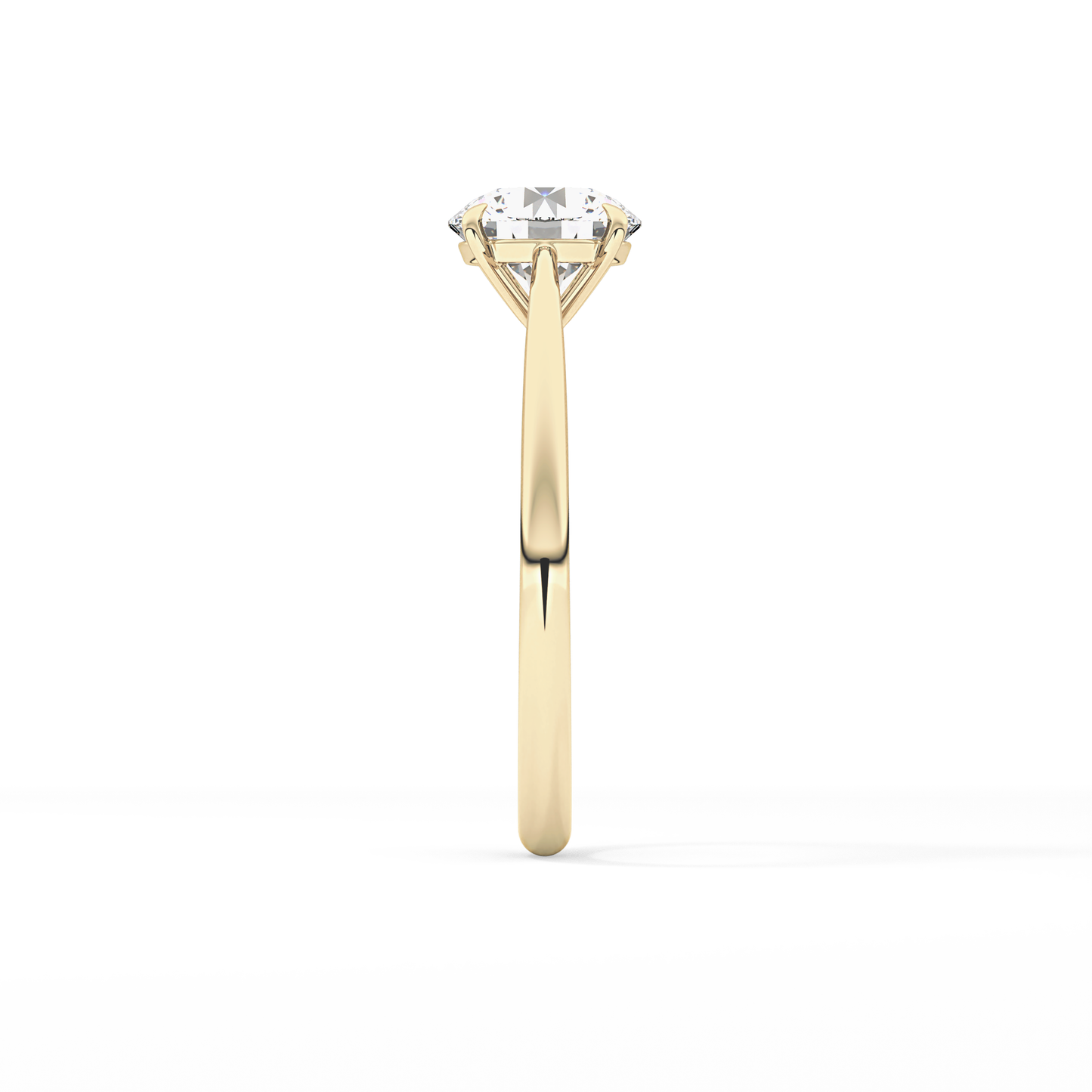 Round Shaped Solitaire Lab Grown Diamond Engagement Ring