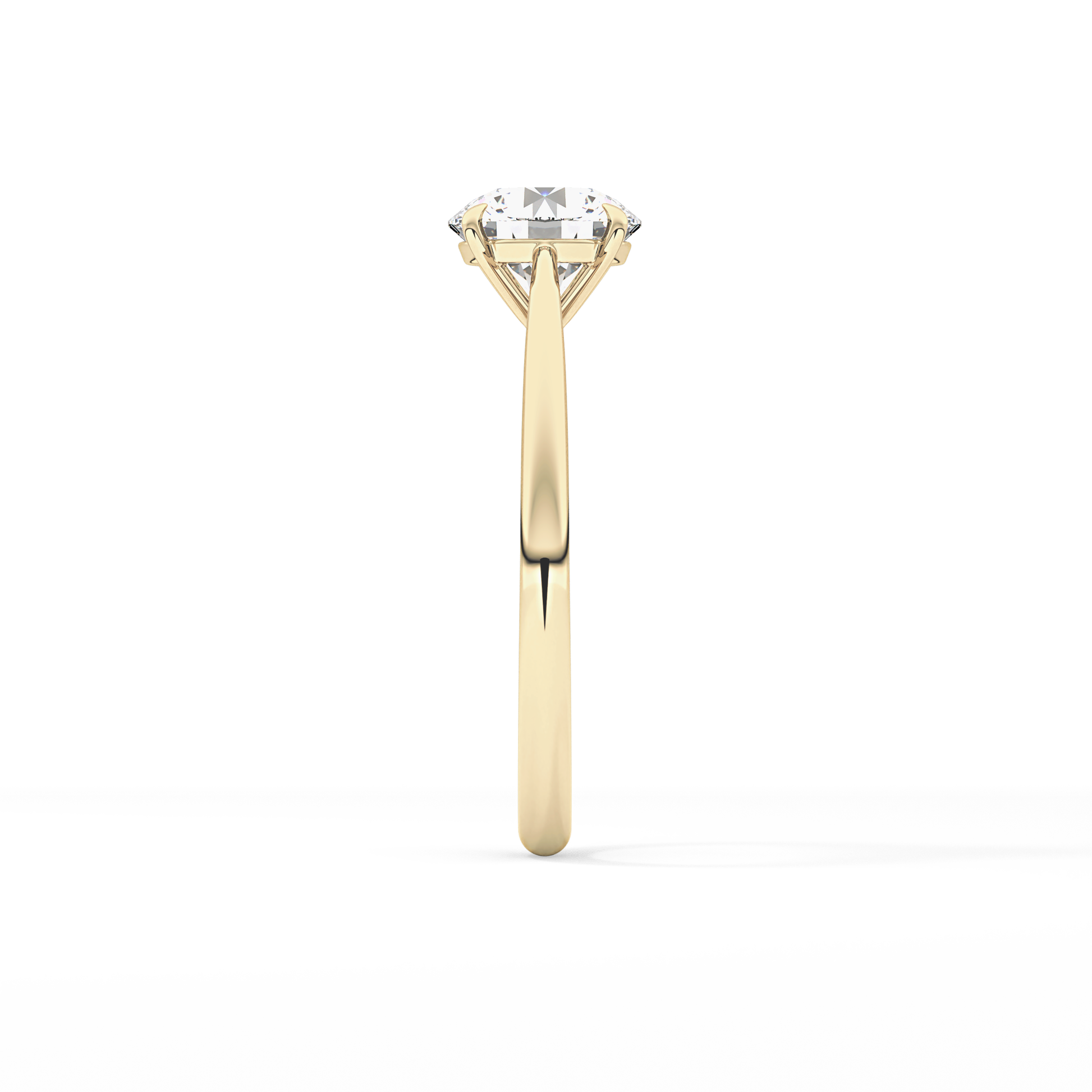 Round Shaped Solitaire Lab Grown Diamond Engagement Ring
