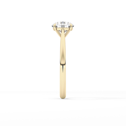 Round Shaped Solitaire Lab Grown Diamond Engagement Ring