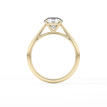 Round Shaped Solitaire Lab Grown Diamond Engagement Ring