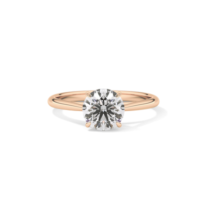 Round Shaped Solitaire Lab Grown Diamond Engagement Ring