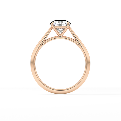 Round Shaped Solitaire Lab Grown Diamond Engagement Ring