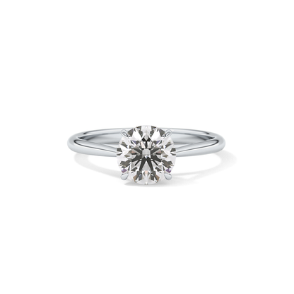 Round Shaped Solitaire Lab Grown Diamond Engagement Ring
