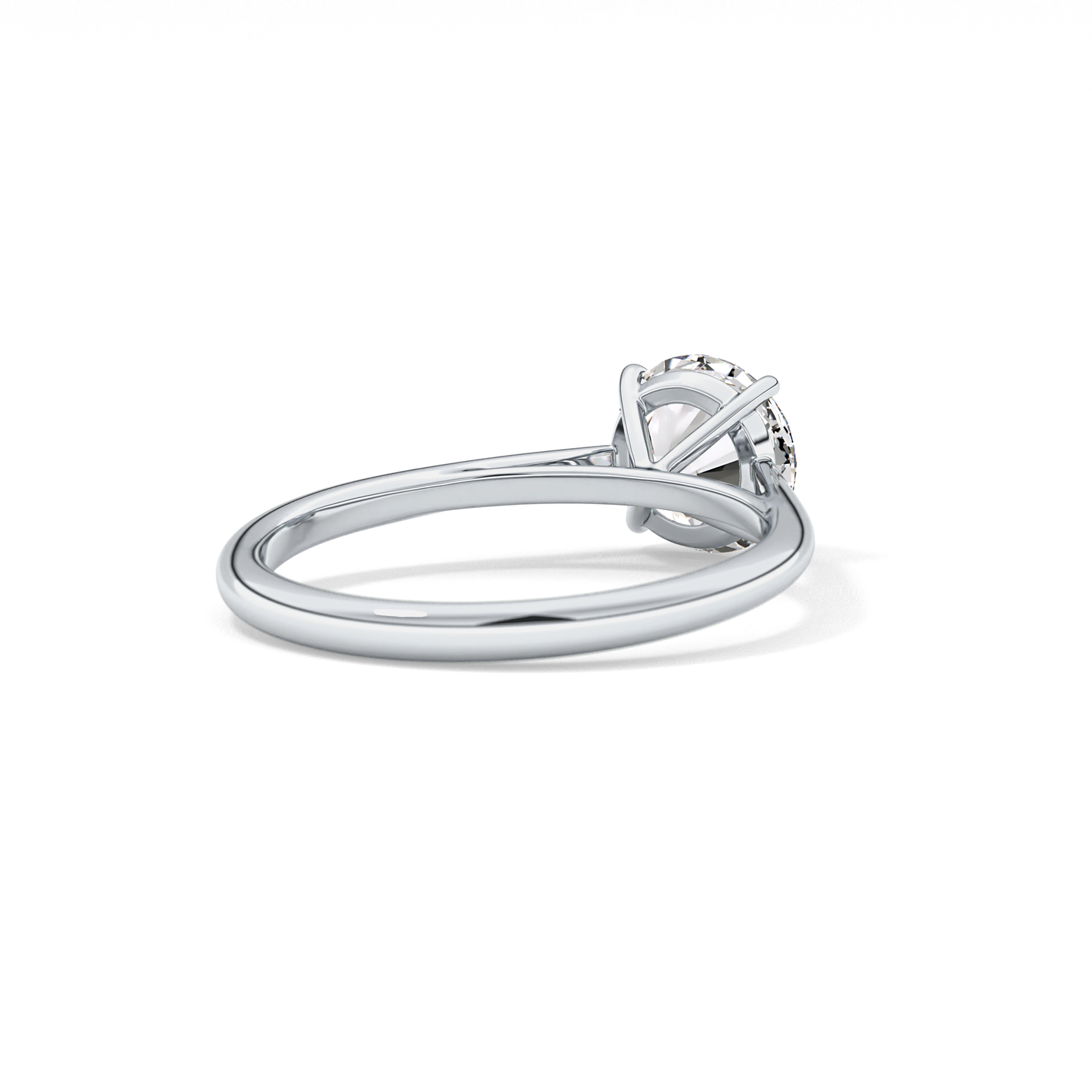 Round Shaped Solitaire Lab Grown Diamond Engagement Ring