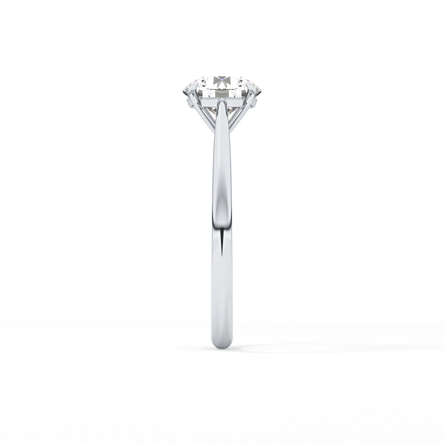 Round Shaped Solitaire Lab Grown Diamond Engagement Ring