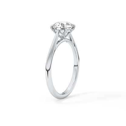 Round Shaped Solitaire Lab Grown Diamond Engagement Ring