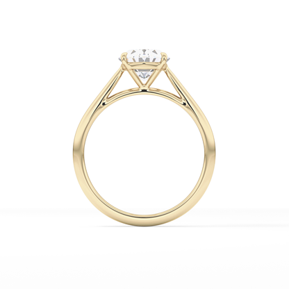 Oval Solitaire Lab Grown Diamond Engagement Ring