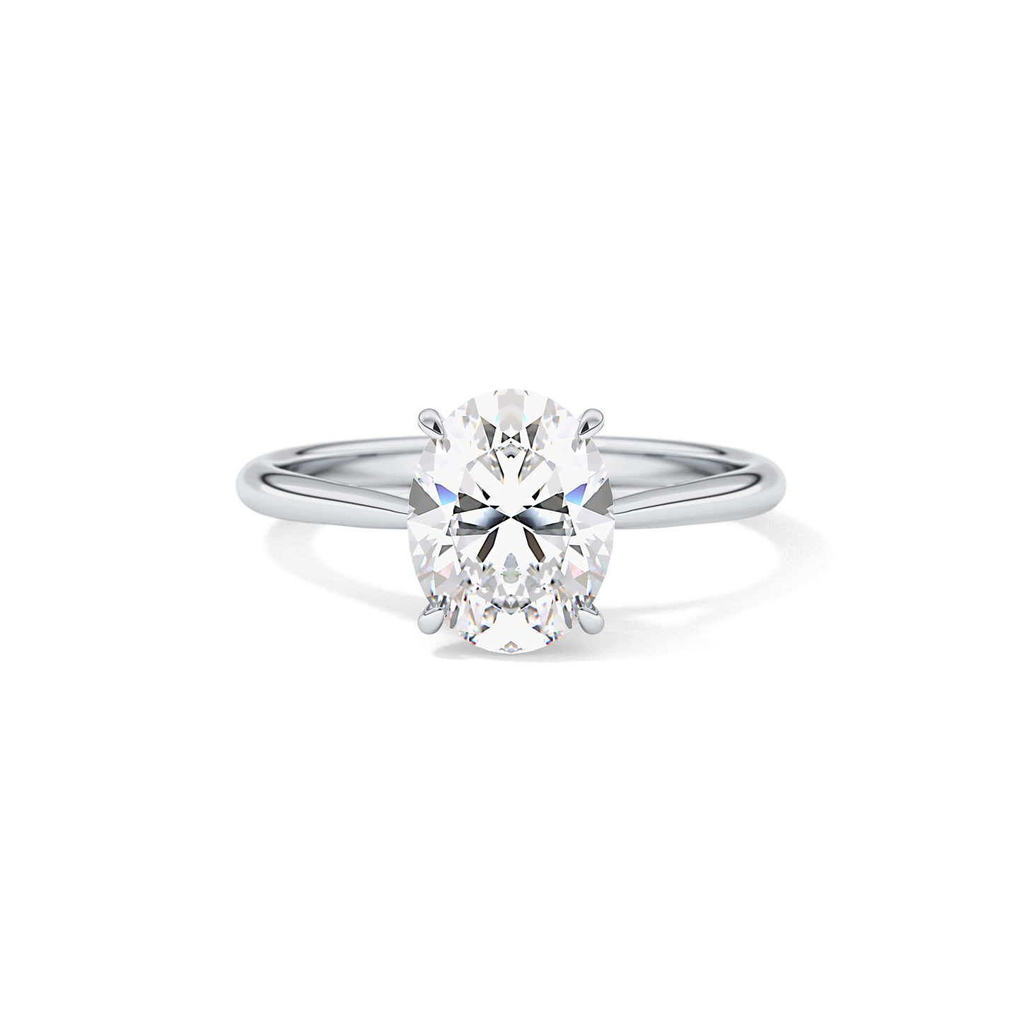 Oval Solitaire Lab Grown Diamond Engagement Ring