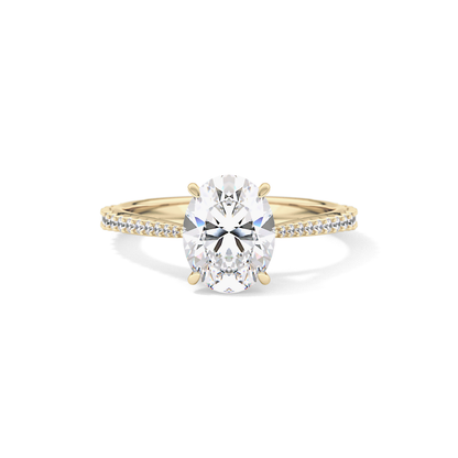 Oval Pave Lab Grown Diamond Engagement Ring